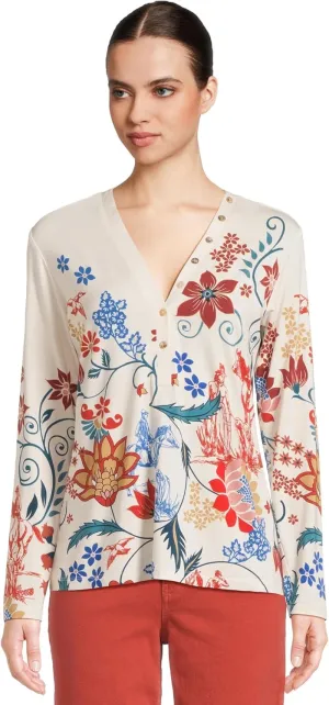 Johnny Was Women's The Janie Favorite Long Sleeve Button Henley