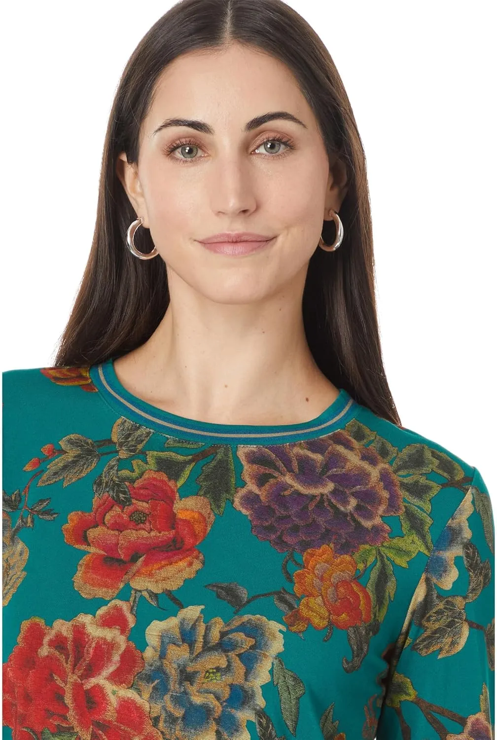 Johnny Was Women's The Janie Favorite Long Sleeve Crew Neck Tee