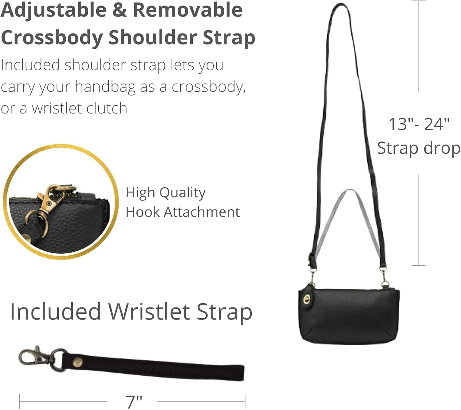Joy Susan Women's Fashion Purse Mini Crossbody Wristlet Clutch Handbag