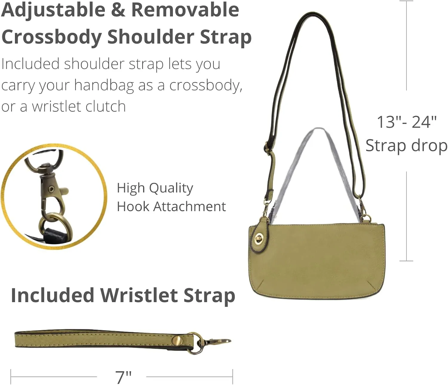 Joy Susan Women's Fashion Purse Mini Crossbody Wristlet Clutch Handbag