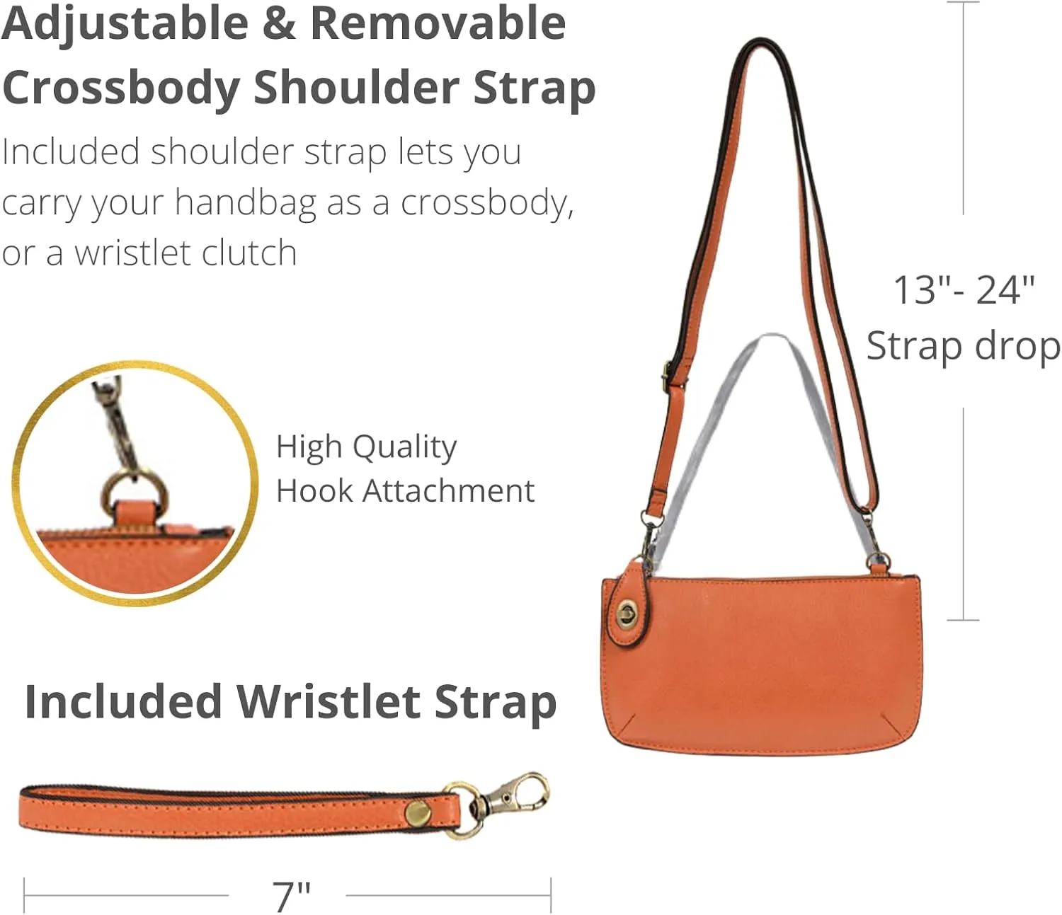 Joy Susan Women's Fashion Purse Mini Crossbody Wristlet Clutch Handbag