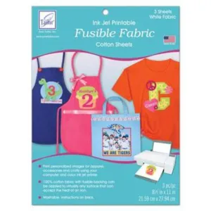June Tailor Fusible Fabric Ink Jet Fabric White 8½" x 11" Pack
