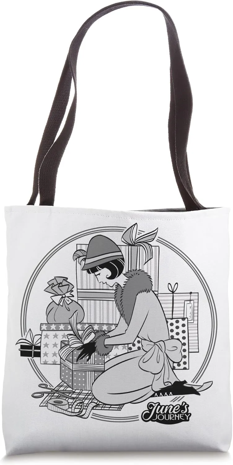 June's Journey Holiday Illustration Tote Bag
