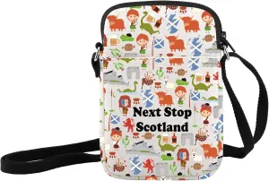 JXGZSO Scotland Symbols Souvenir Gift Next Stop Scotland Crossbody Bag Scotland Trip Shoulder Bag Scotland Travel Lover Gift