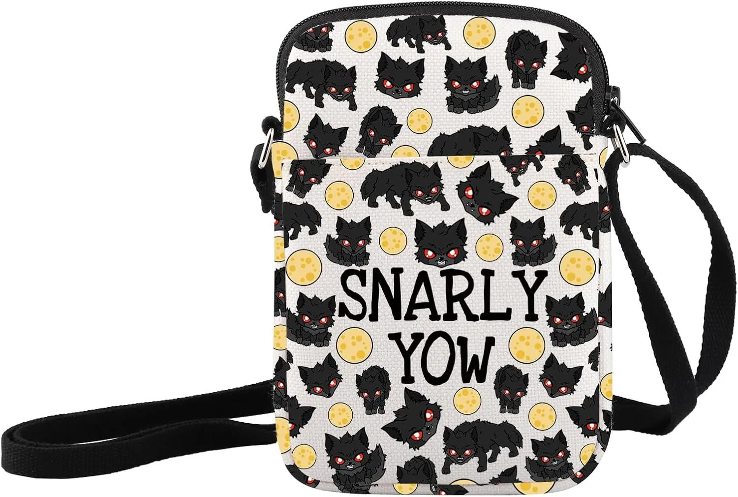 JXGZSO Snarly Yow Cryptid Crossbody Bag Funny Cryptozoology Gift Cryptid Creature Gift Mythical Snarly Yow Shoulder Bag