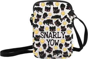 JXGZSO Snarly Yow Cryptid Crossbody Bag Funny Cryptozoology Gift Cryptid Creature Gift Mythical Snarly Yow Shoulder Bag