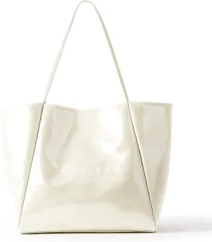 KALIDI Large PVC Tote Bag Women Weekender Hobo Bag Travel Purse Kraft Paper Oversize Shoulder Handbag for Work College Beach