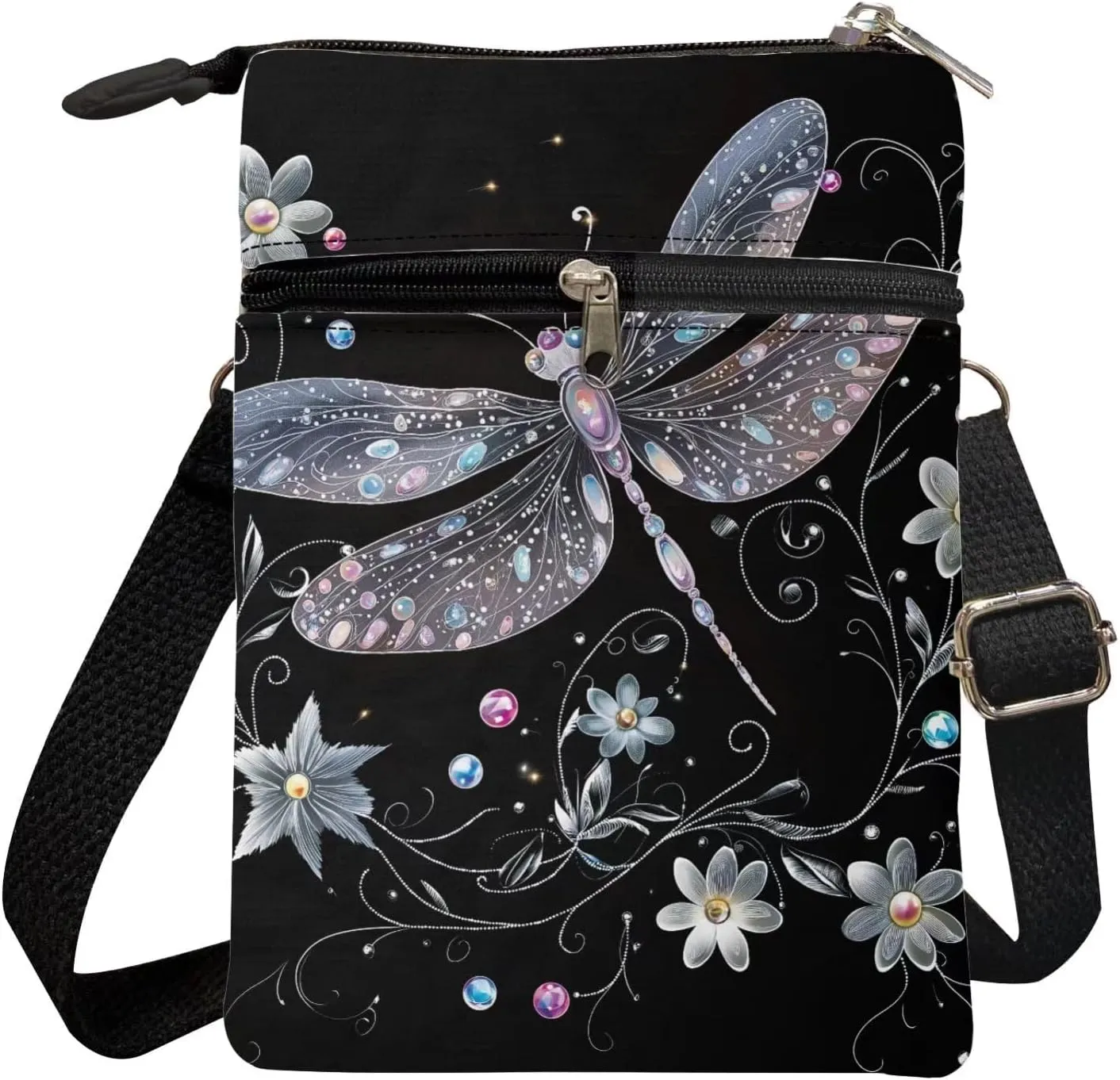 Kuiaobaty Crossbody Sling bag for Women Stylish Bags for Girls Outdoor Travel Zip Cloth Bag Cellphone Storage Purse