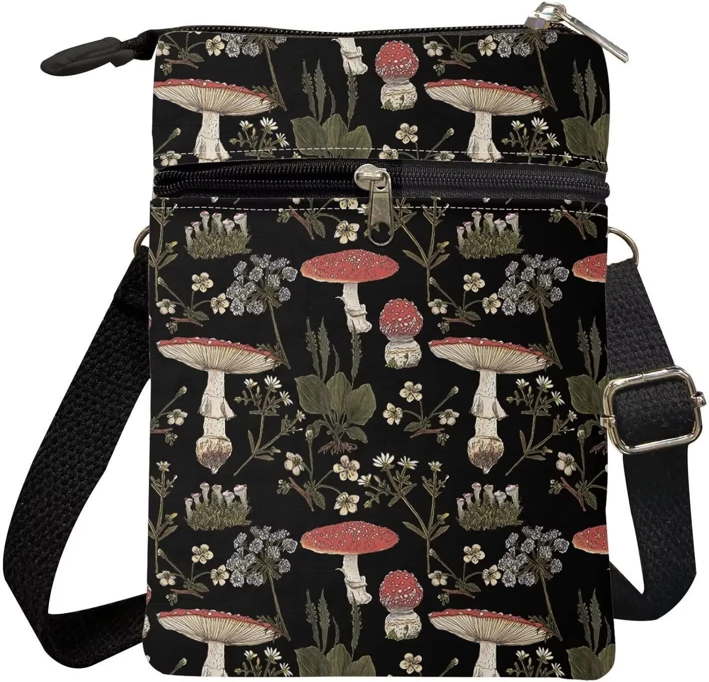 Kuiaobaty Crossbody Sling bag for Women Stylish Bags for Girls Outdoor Travel Zip Cloth Bag Cellphone Storage Purse