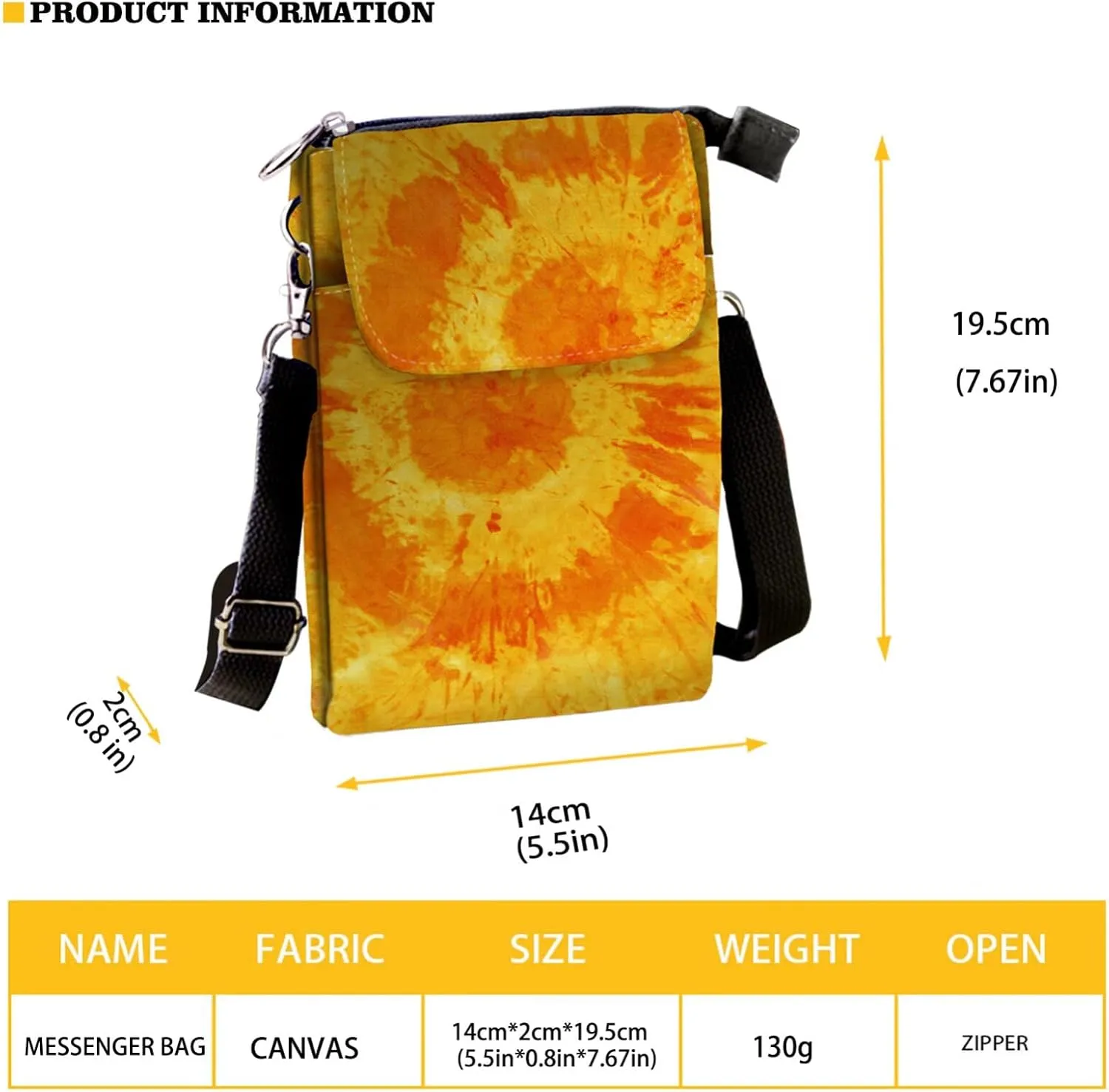 Kuiaobaty Crossbody Sling bag for Women Stylish Bags for Girls Outdoor Travel Zip Cloth Bag Cellphone Storage Purse