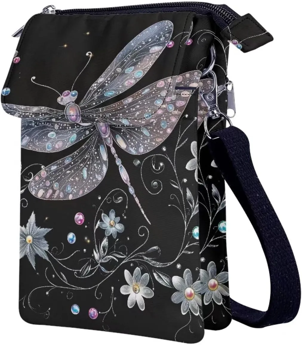 Kuiaobaty Crossbody Sling bag for Women Stylish Bags for Girls Outdoor Travel Zip Cloth Bag Cellphone Storage Purse