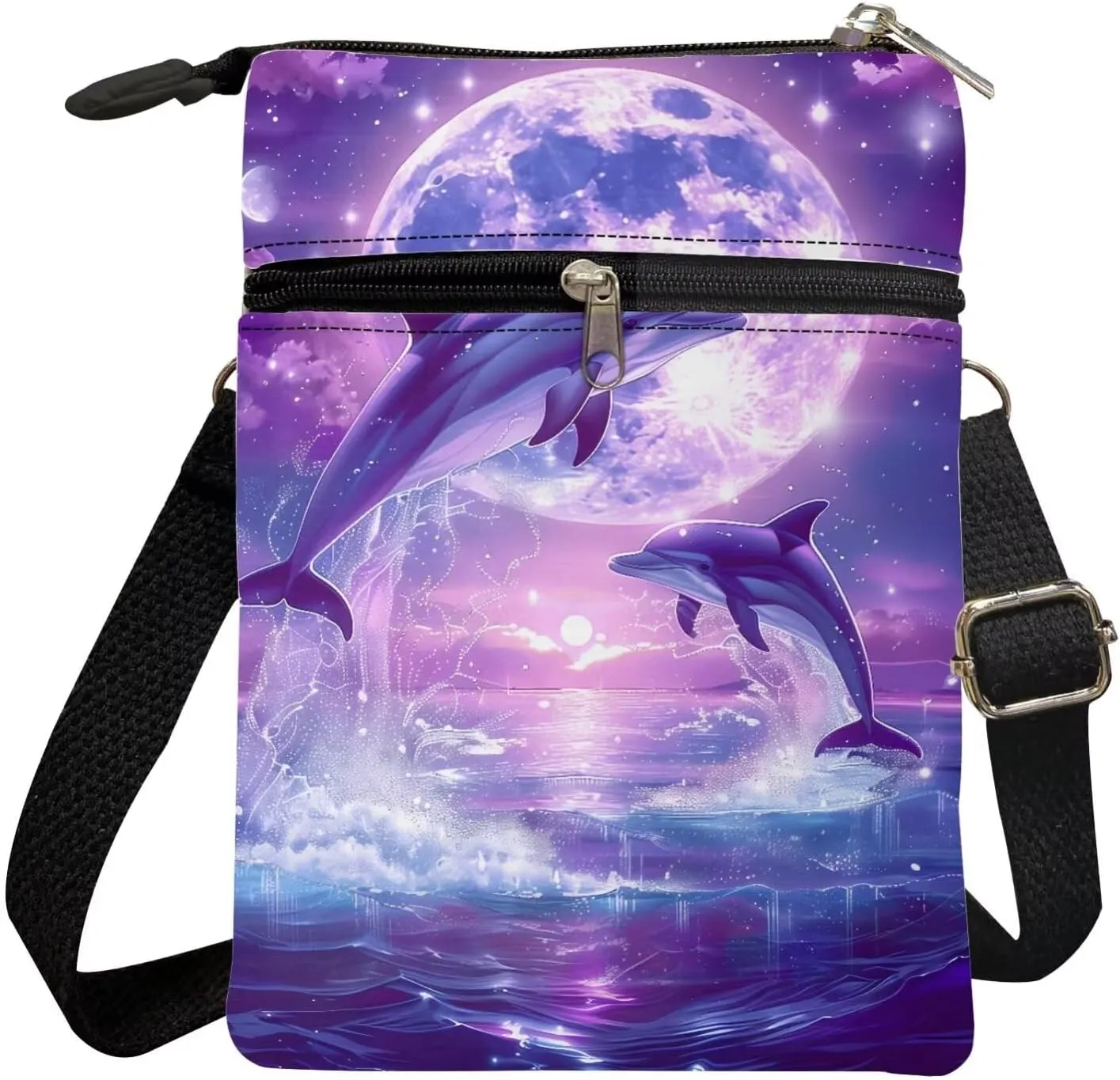 Kuiaobaty Crossbody Sling bag for Women Stylish Bags for Girls Outdoor Travel Zip Cloth Bag Cellphone Storage Purse