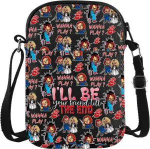 KUIYAI Horror Movie Gift Horror Character Lovers Gifts I'll Be Your Friend Till The End Crossbody Bag