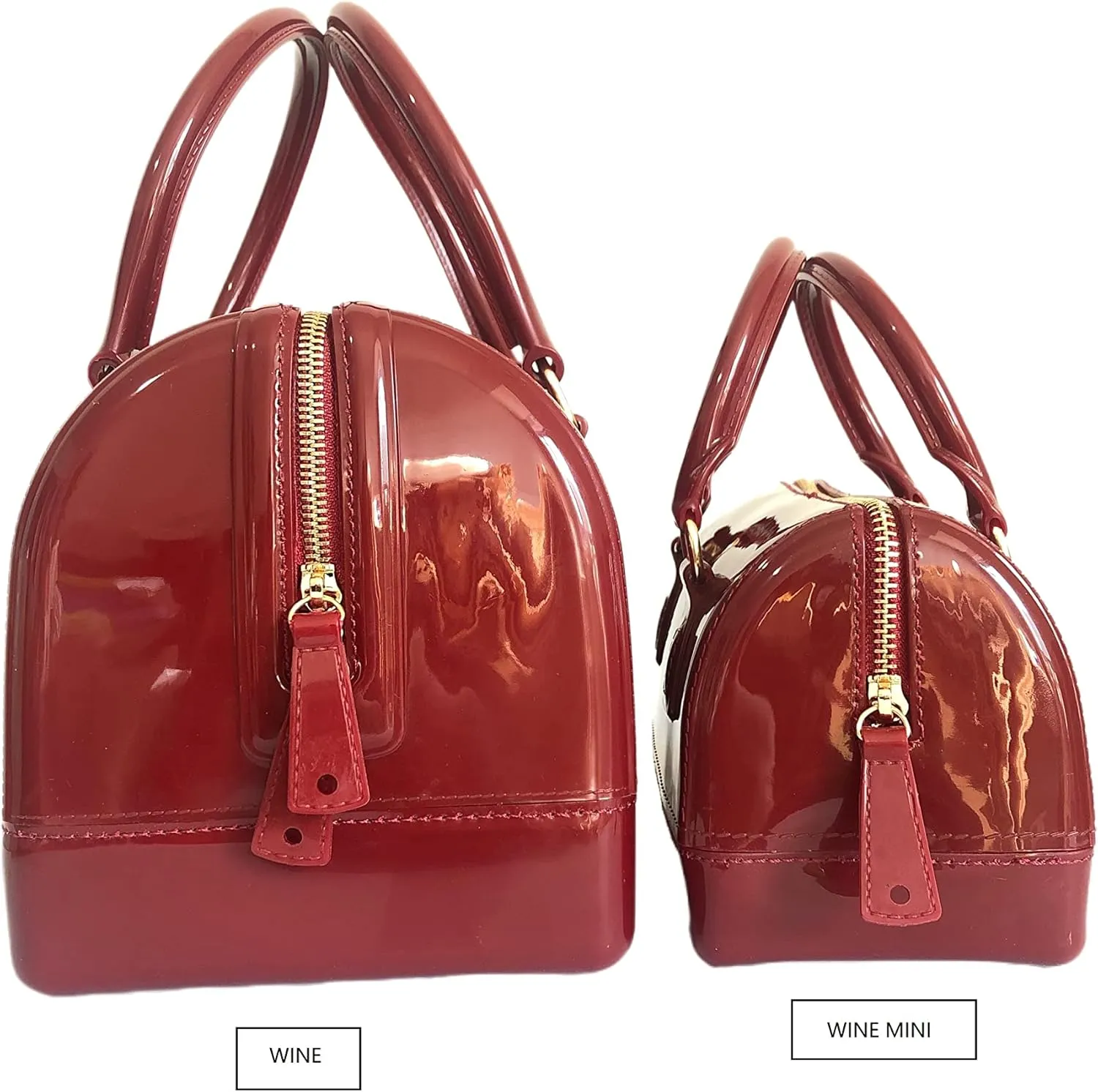 Ladies Summer Jelly Pillow-shaped Top Handle Handbag Candy Color Transparent Crystal Purse