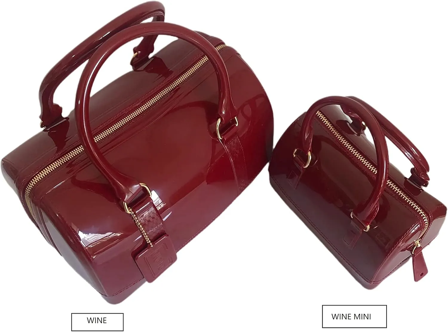 Ladies Summer Jelly Pillow-shaped Top Handle Handbag Candy Color Transparent Crystal Purse