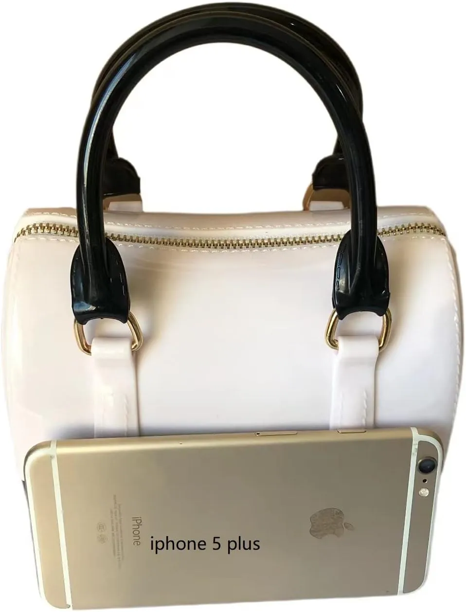 Ladies Summer Jelly Pillow-shaped Top Handle Handbag Candy Color Transparent Crystal Purse