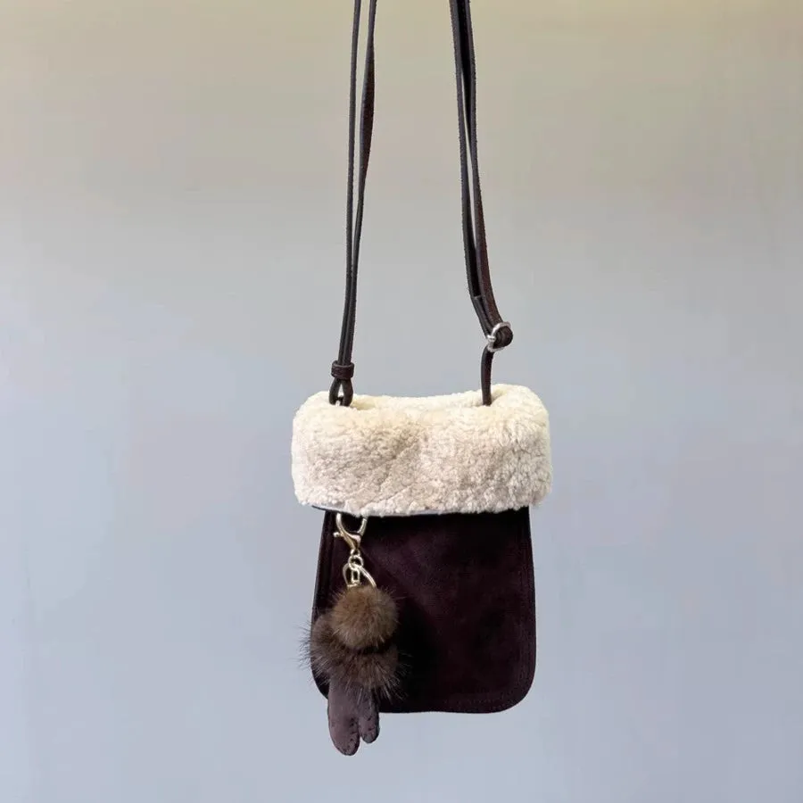 Lambskin Suede Bucket Bag
