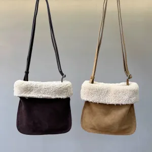Lambskin Suede Bucket Bag