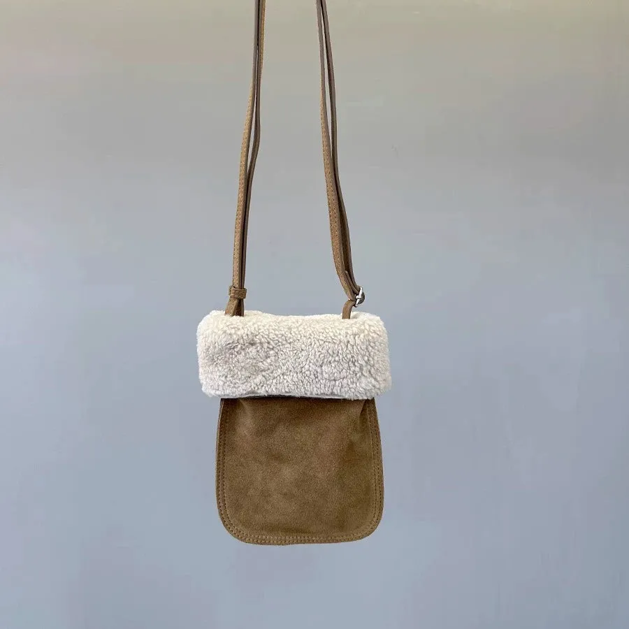Lambskin Suede Bucket Bag