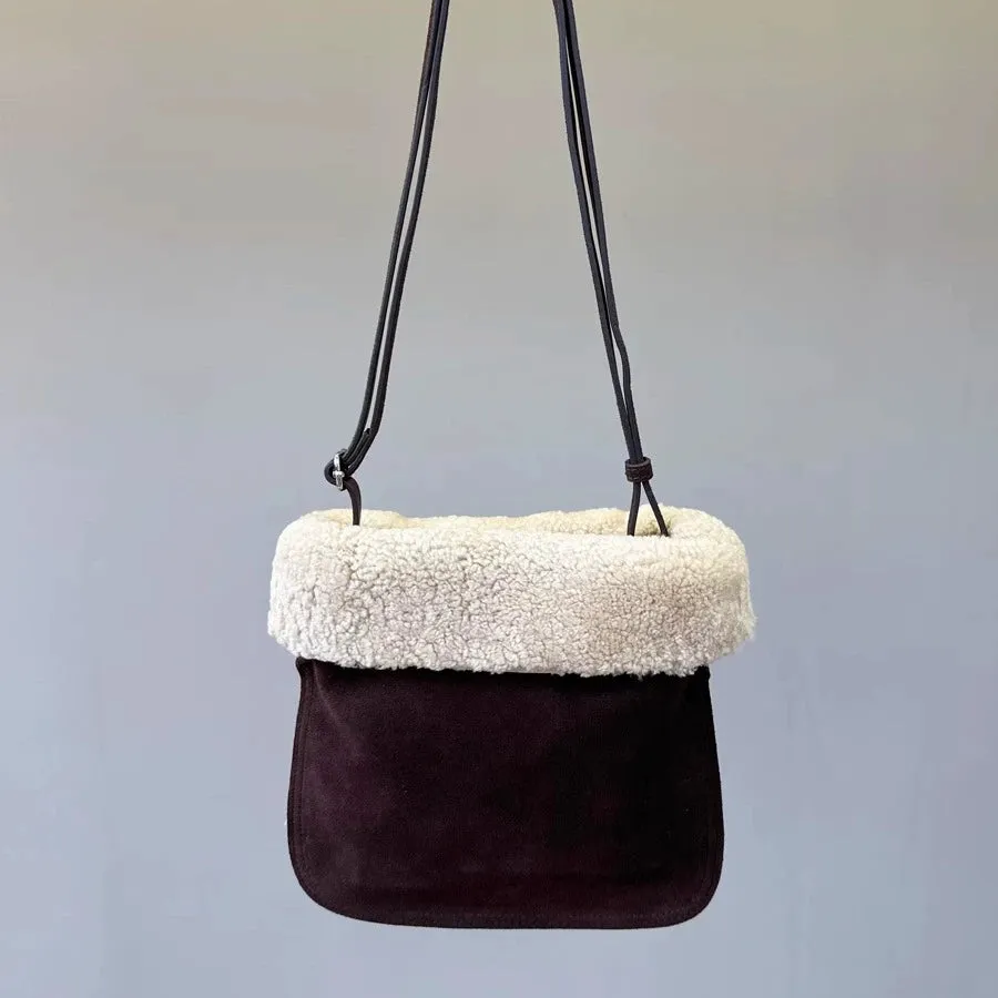 Lambskin Suede Bucket Bag