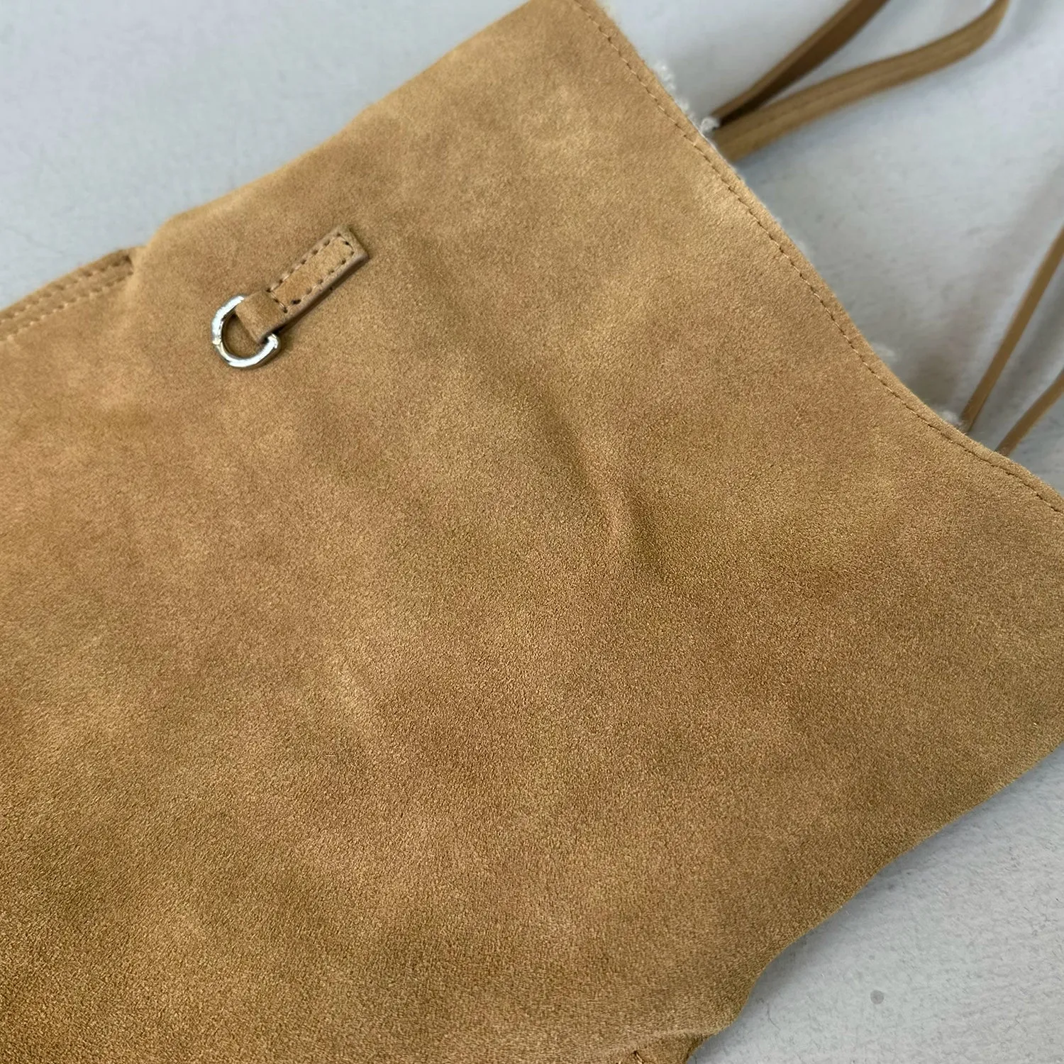 Lambskin Suede Bucket Bag
