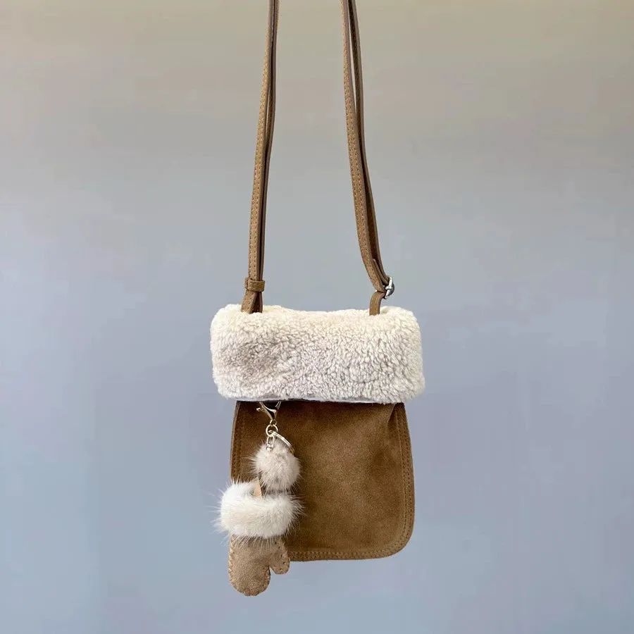Lambskin Suede Bucket Bag
