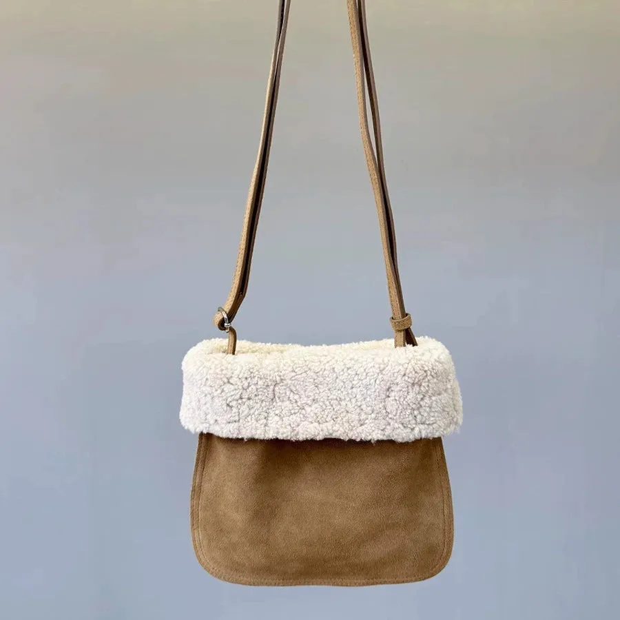 Lambskin Suede Bucket Bag