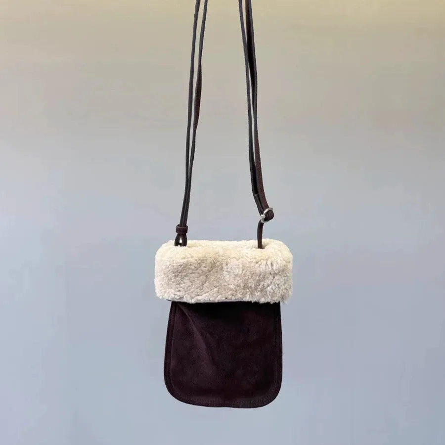 Lambskin Suede Bucket Bag
