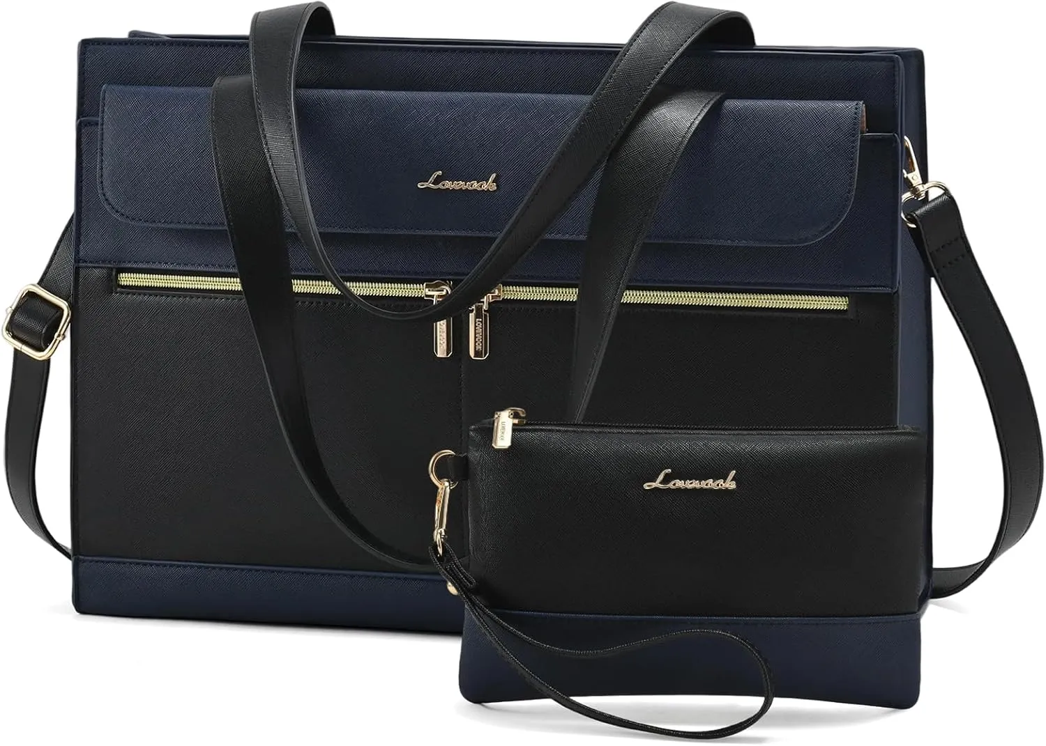 Laptop Bag for Women Leather Laptop Tote Bag Large Computer Bag Waterproof Business Office Work Bag