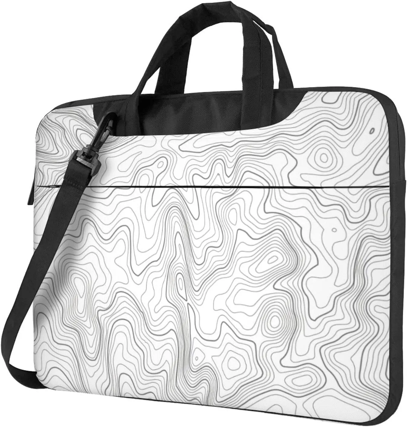 Laptop Bag Laptop Case 13 Inch Computer Bags Line Topography Map Printed Padded Sleeve Cover for Women Men
