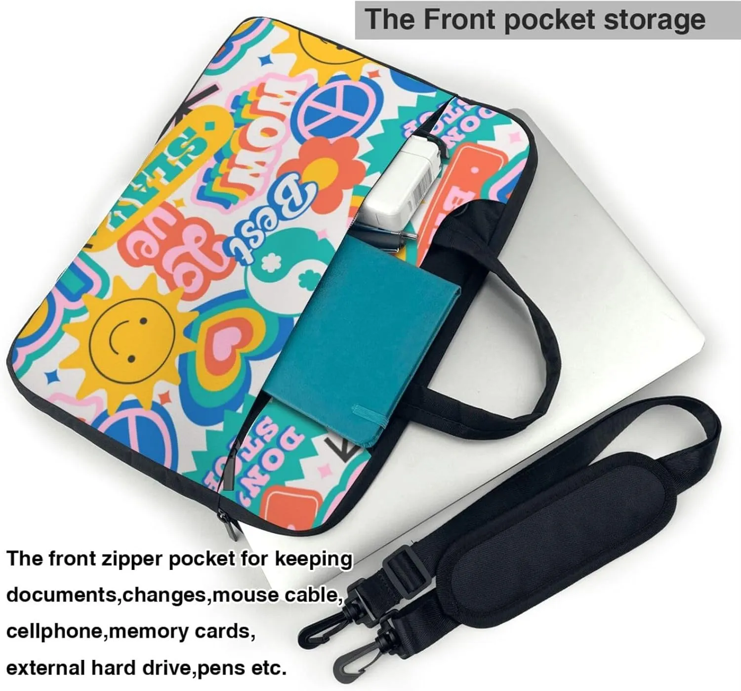 Laptop Bag Laptop Case 13 Inch Computer Bags Retro 90s Funny Quote Printed Padded Sleeve Cover for Women Men