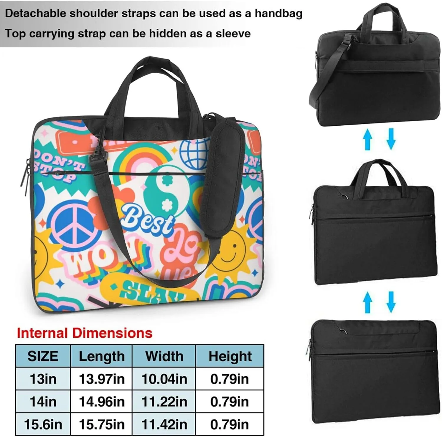 Laptop Bag Laptop Case 13 Inch Computer Bags Retro 90s Funny Quote Printed Padded Sleeve Cover for Women Men