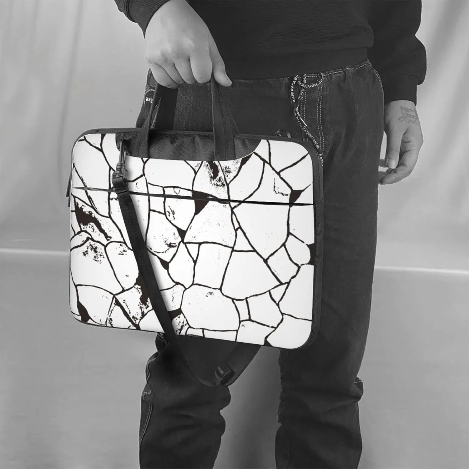 Laptop Bag Laptop Case 13 Inch Computer Bags Topography Printed Padded Sleeve Cover for Women Men