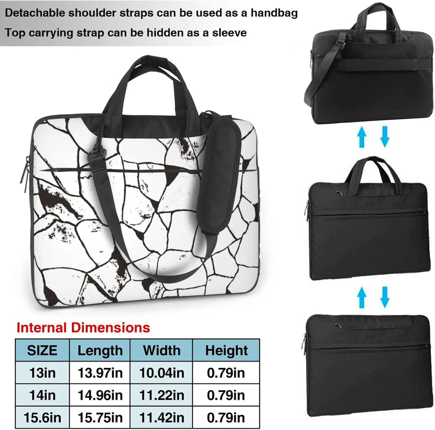 Laptop Bag Laptop Case 13 Inch Computer Bags Topography Printed Padded Sleeve Cover for Women Men