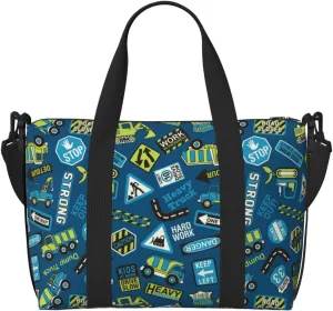 Laptop Tote Bag for Women Work - Machinery Road Construction Gym Bag for Women Men, Crossbody Travel Bags for Women Men Carry On, Weekender Bags for Women Travel