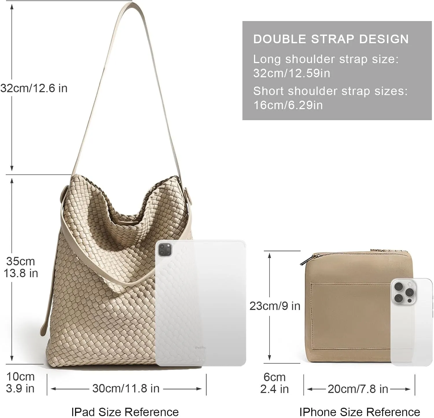Large Woven Tote Bag Vegan Leather Shoulder Bag for Women Fashion Travel Shopper Bag Top Handle Handbag and Purse