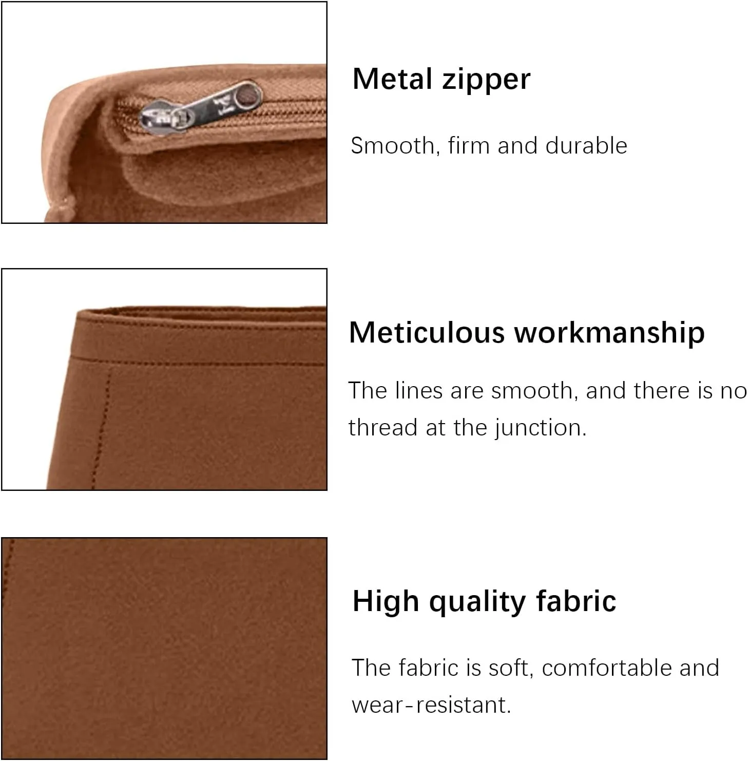 Lckaey bag Organizer for new Diane stick liner bag storage and sorting bag Felt Insert Organizer Y082-camel
