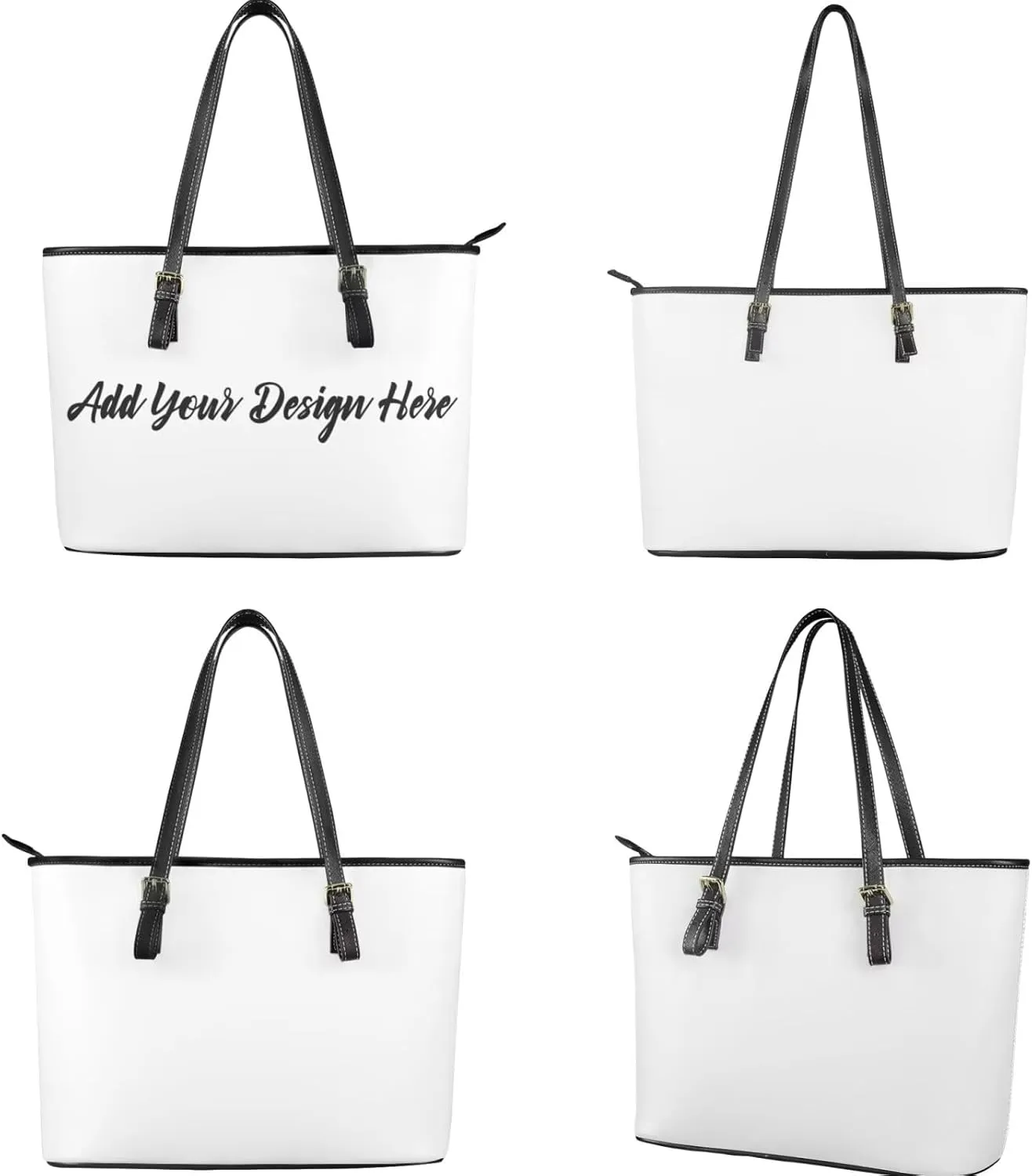 Leather Work Bag for Women Tote Bags with Clutch Makeup Travel Bag and Long Wallet 3 Piece Set