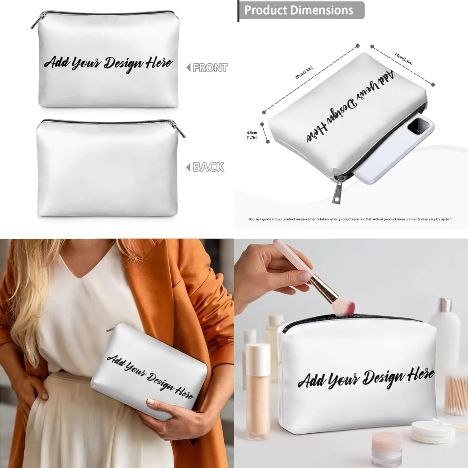 Leather Work Bag for Women Tote Bags with Clutch Makeup Travel Bag and Long Wallet 3 Piece Set