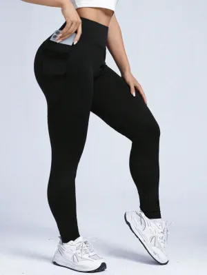 Leggings Cherry Vibes de cintura ancha con bolsillo para teléfono