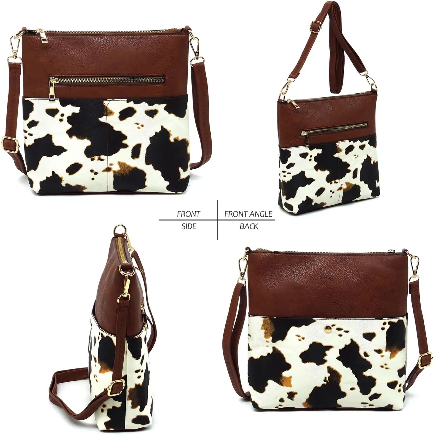 Leopard Print Crossbody Bag Animal Printed Shoulder Bag Womens Purse Satchel