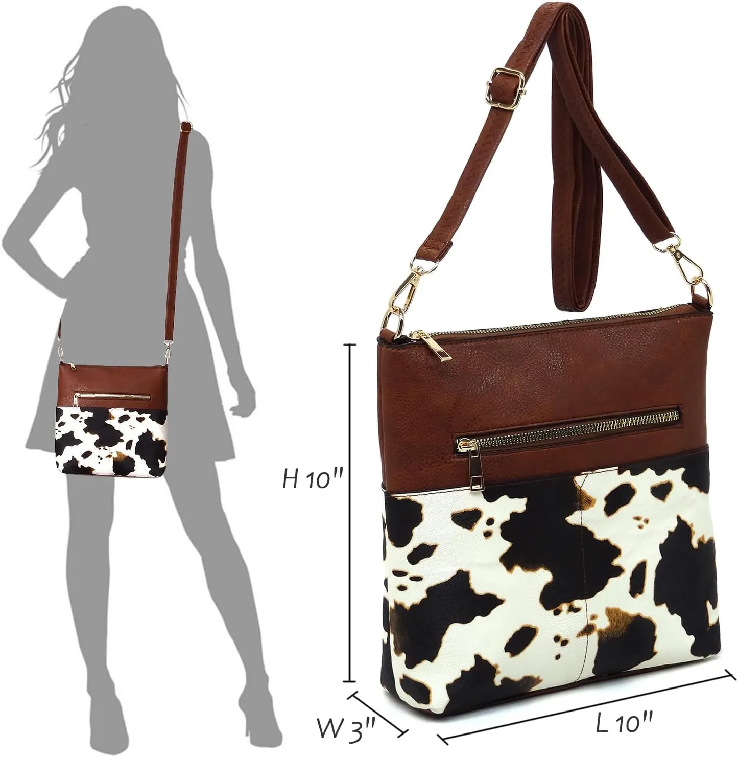 Leopard Print Crossbody Bag Animal Printed Shoulder Bag Womens Purse Satchel