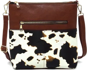 Leopard Print Crossbody Bag Animal Printed Shoulder Bag Womens Purse Satchel