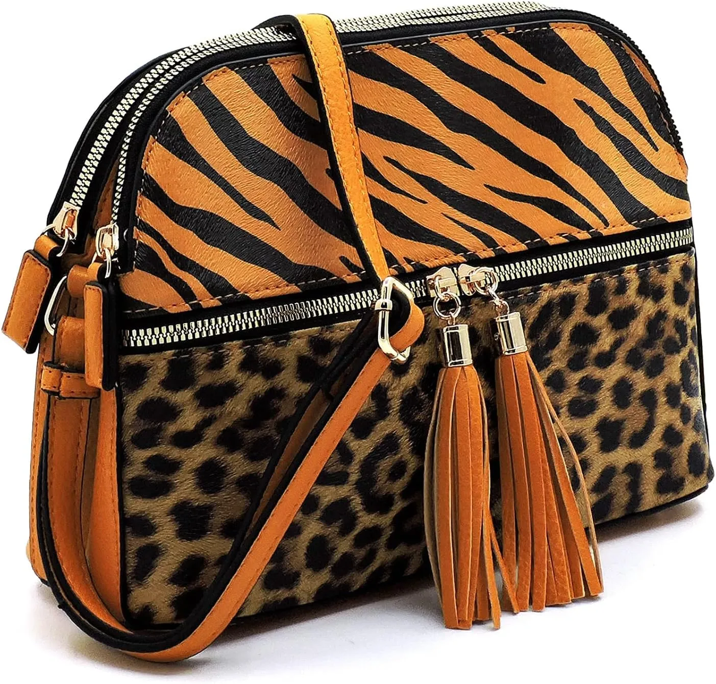 Leopard Print Crossbody Bag Animal Printed Shoulder Bag Womens Purse Satchel