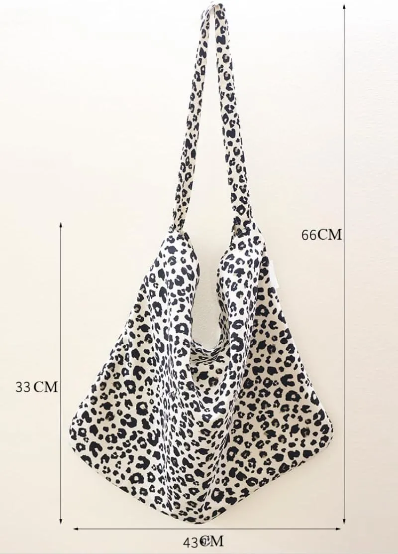 Leopard Tote Bags Large-capacity Bag For Women Single-shoulder Bag For Women Large Leopard Print Bag