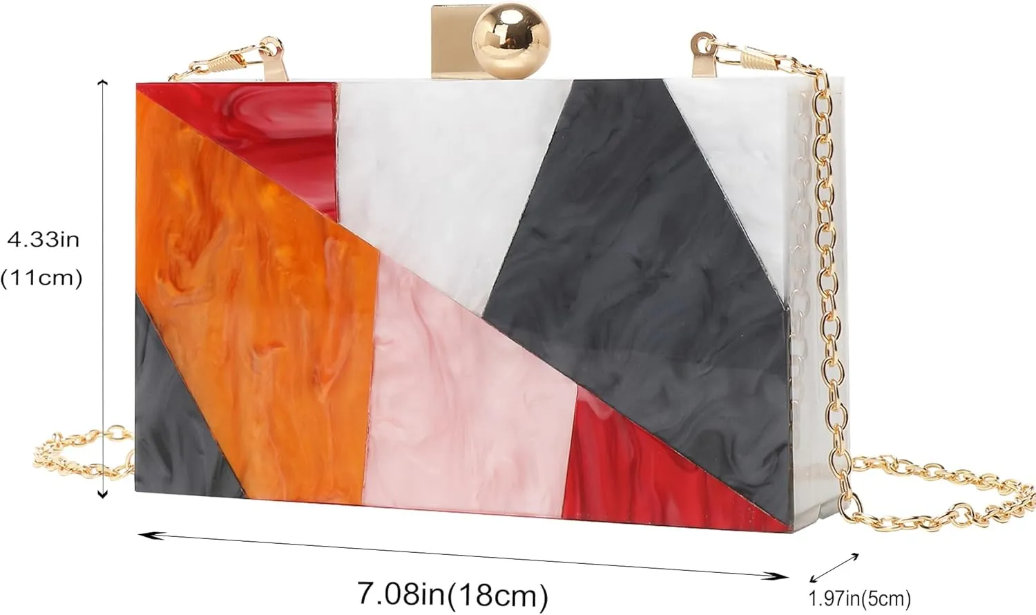 LETODE Acrylic Clutch Purses for Women Evening Clutch Bag Purse Handbag Wedding Party Cocktail