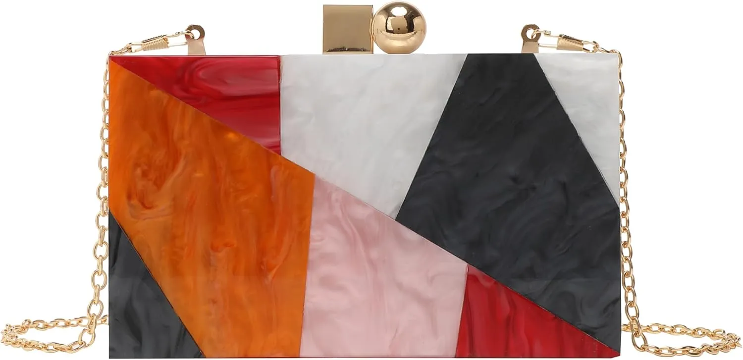 LETODE Acrylic Clutch Purses for Women Evening Clutch Bag Purse Handbag Wedding Party Cocktail