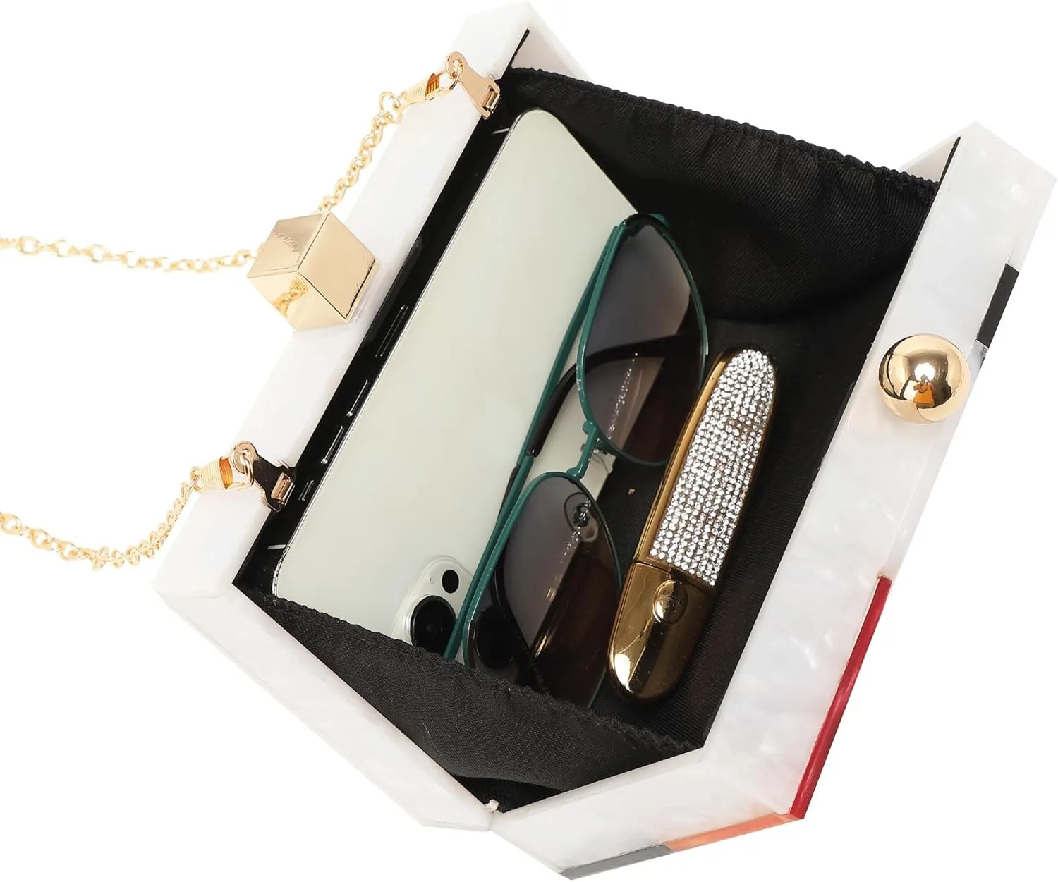 LETODE Acrylic Clutch Purses for Women Evening Clutch Bag Purse Handbag Wedding Party Cocktail