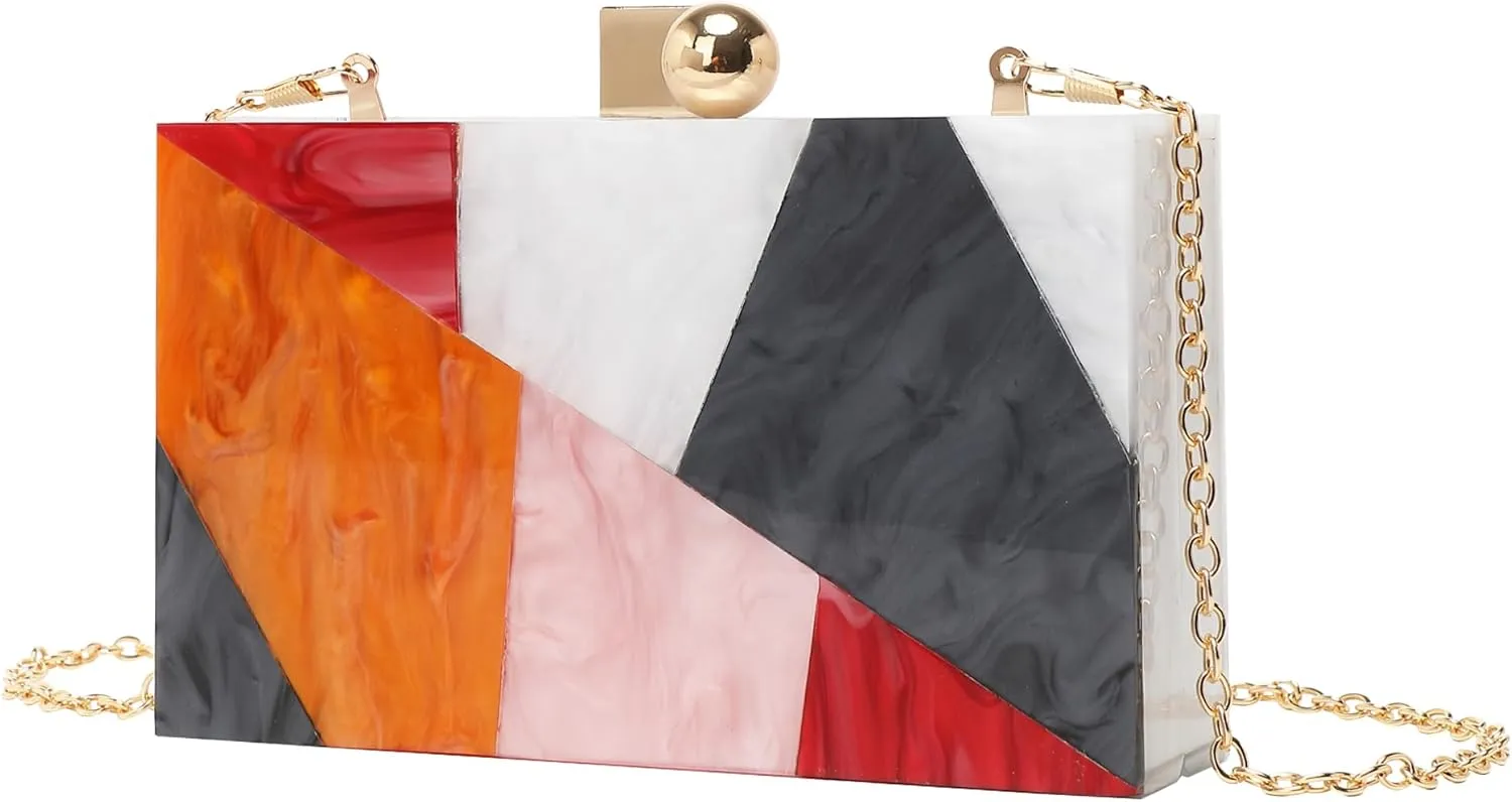 LETODE Acrylic Clutch Purses for Women Evening Clutch Bag Purse Handbag Wedding Party Cocktail