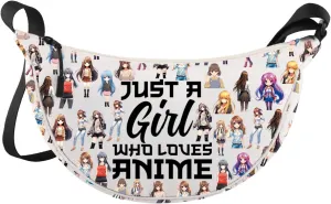 LEVLO Anime Fans Crossbody Bag Anime Lover Gift Just A Girl Who Really Loves Anime Shoulder Bag Cartoon Anime Merch